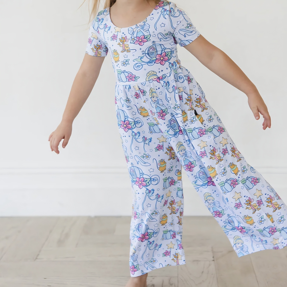 Blush Lotus Midnight Wide-Leg Romper 5/6 NIB